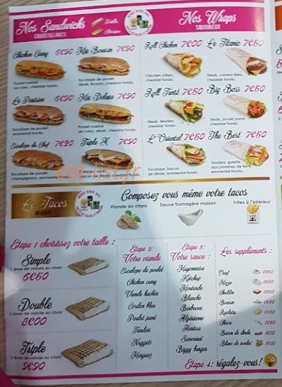 Tacos Dorė — carte page 2