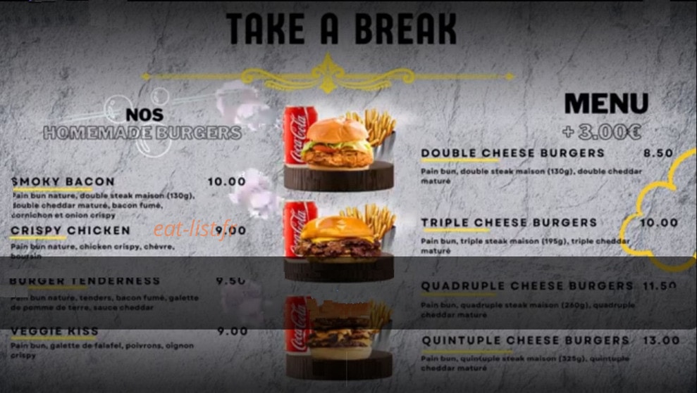 Take a break — carte page 1