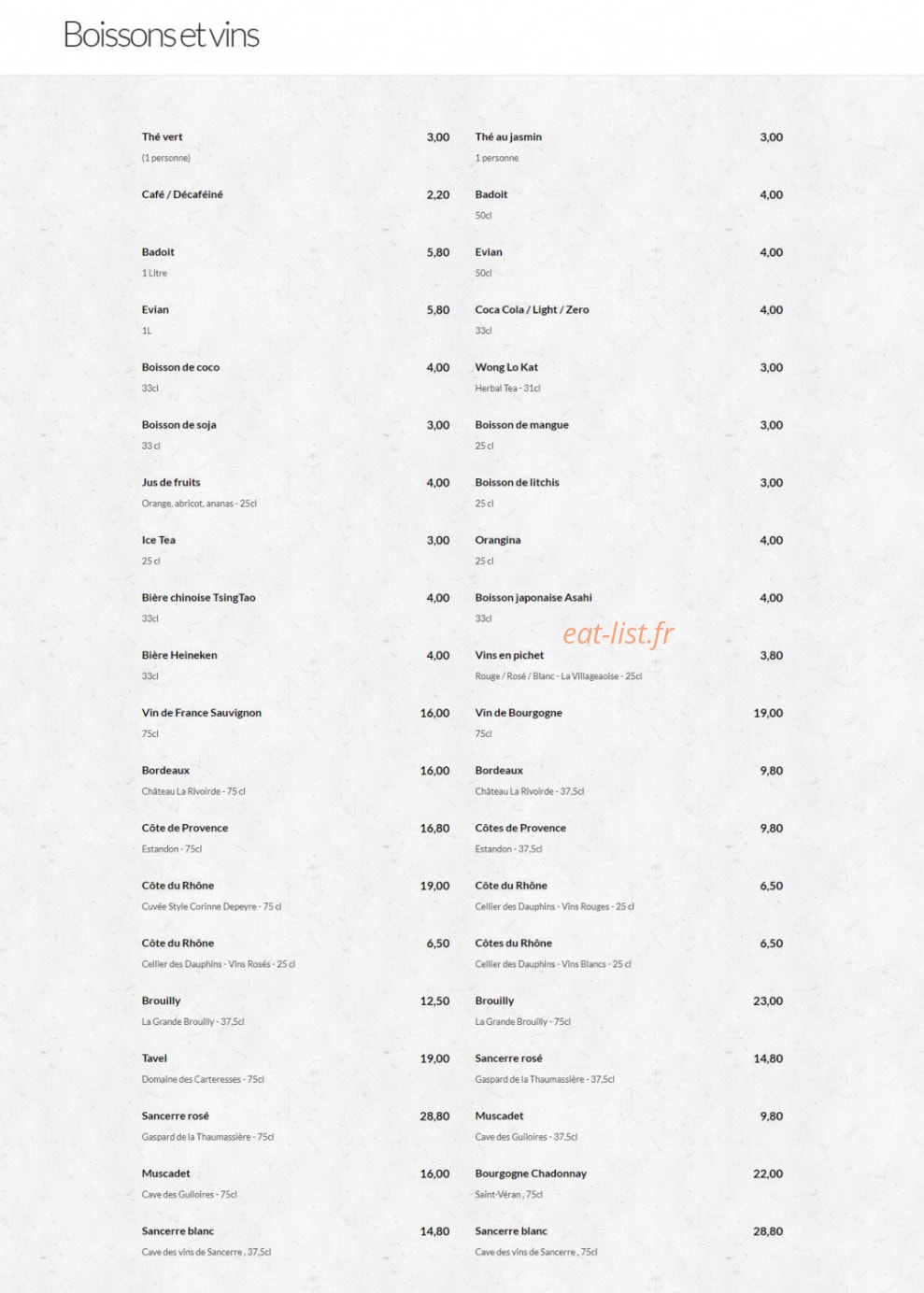 Tasty nouilles — carte page 9
