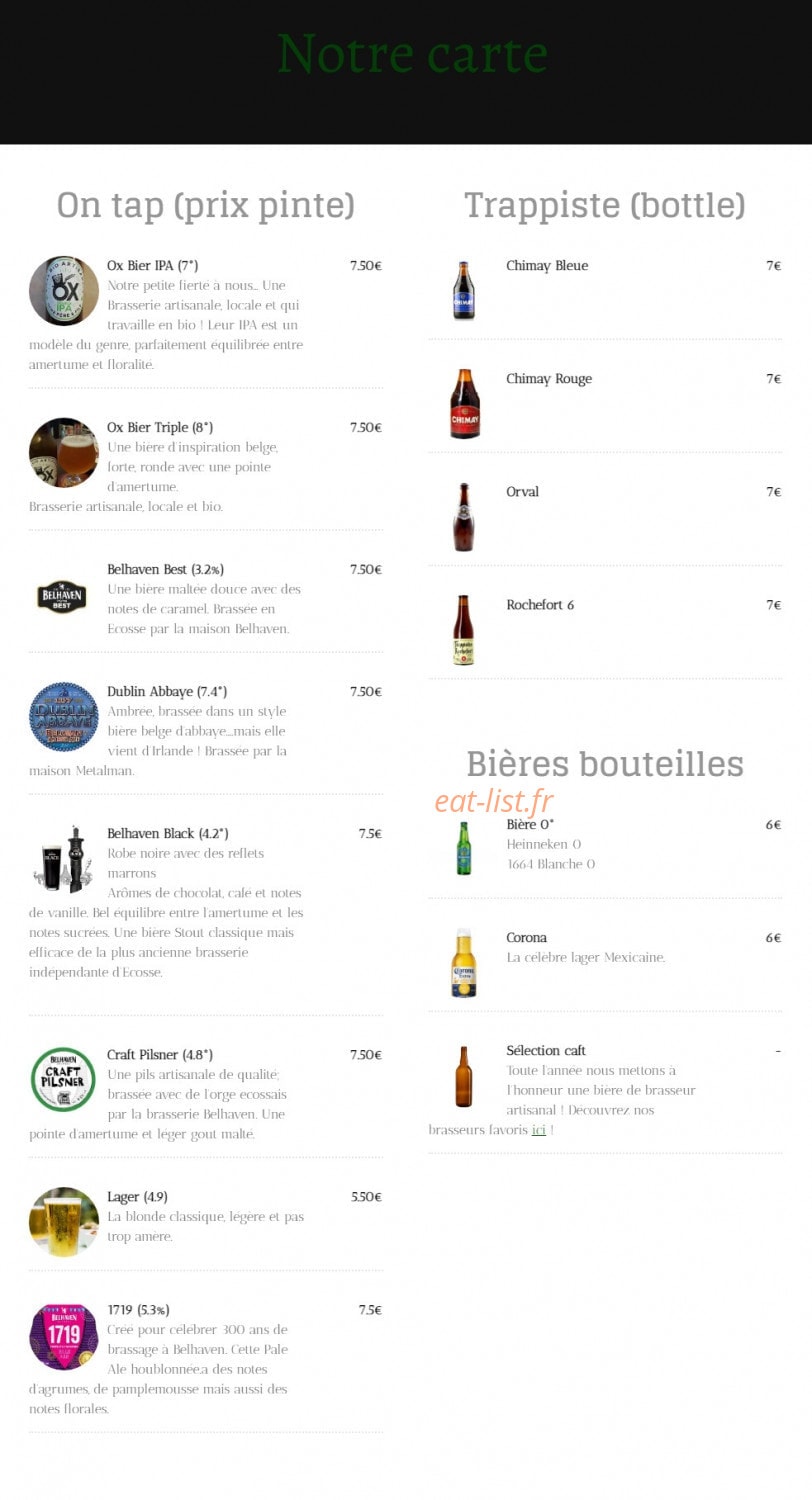 The Local — carte page 1
