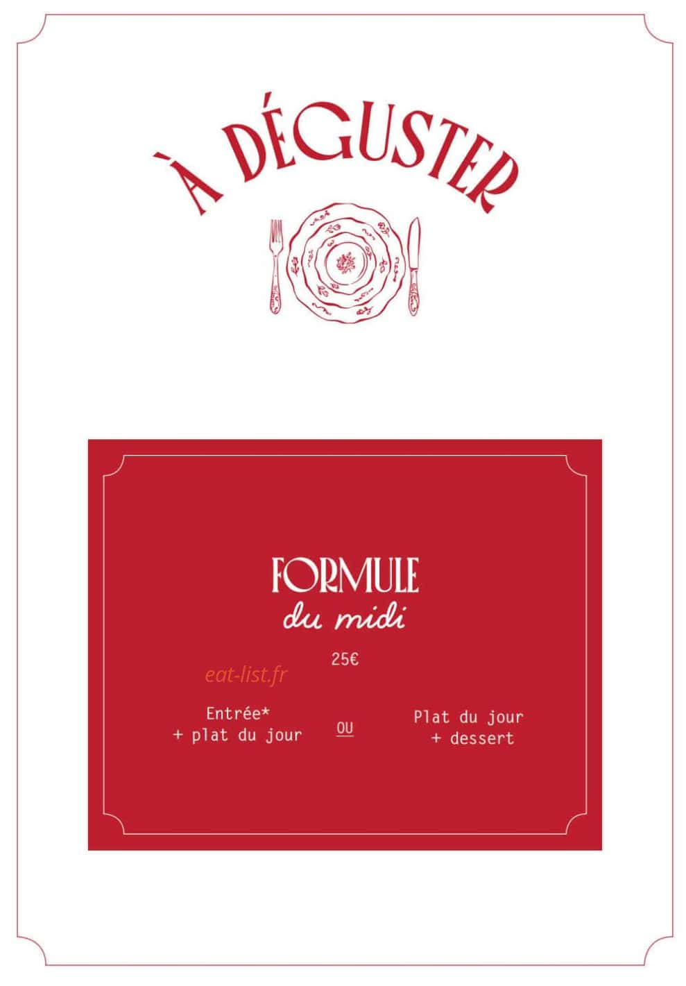 Touvabien Bistrot — carte page 2