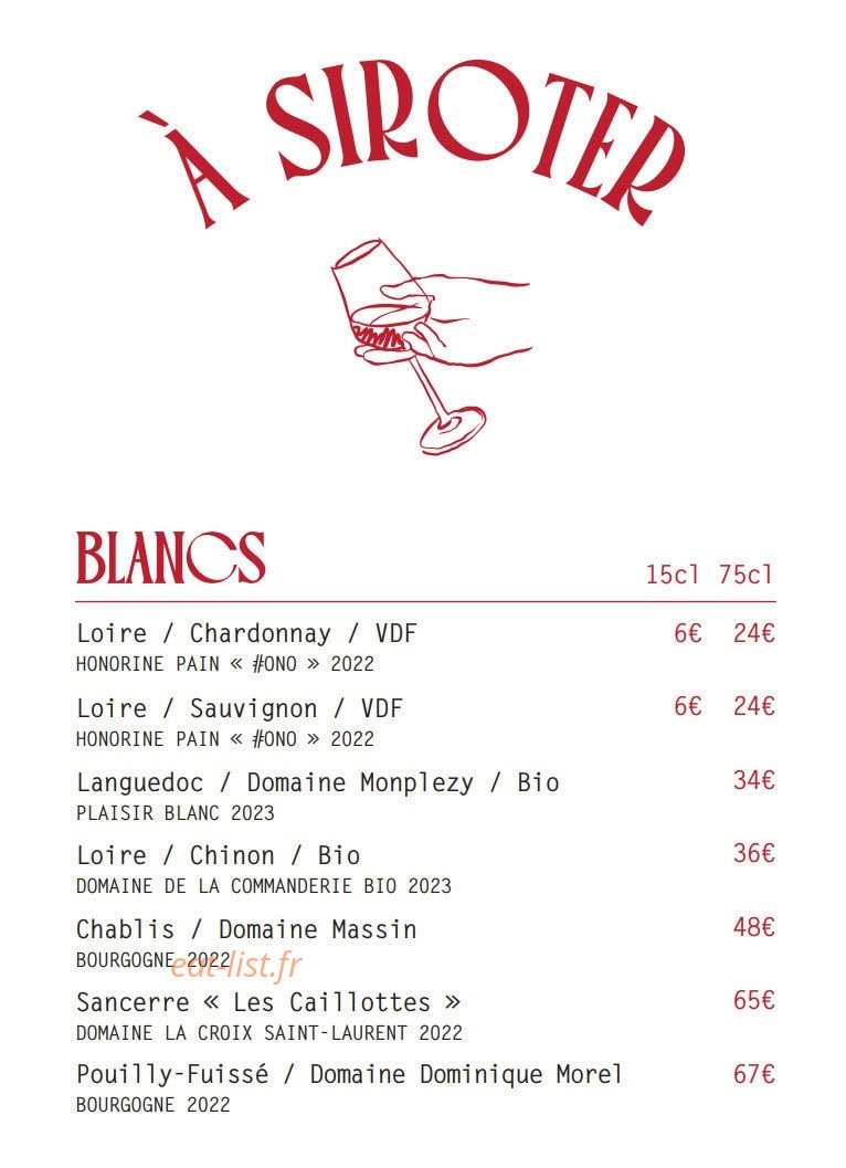 Touvabien Bistrot — carte page 7