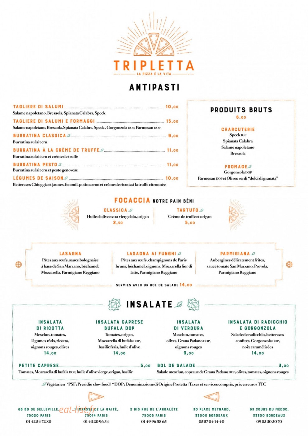 Tripletta Latin — carte page 1