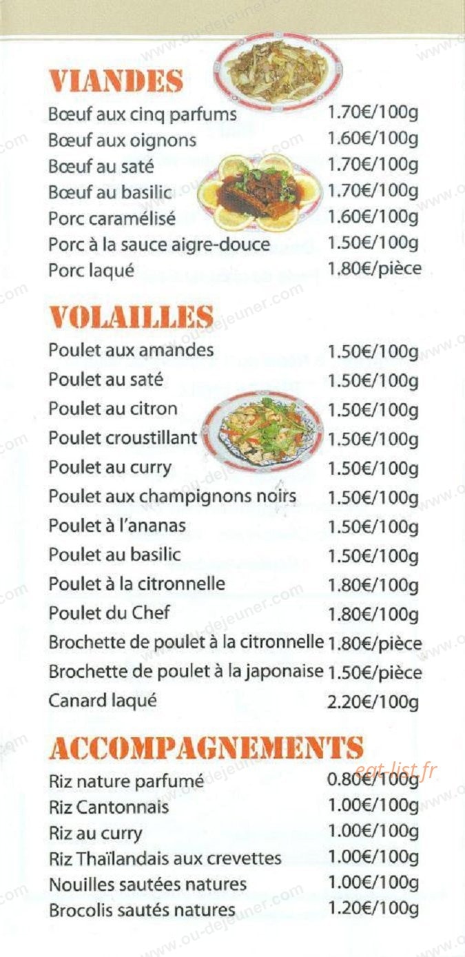 Zhang's Gourmets — carte page 3