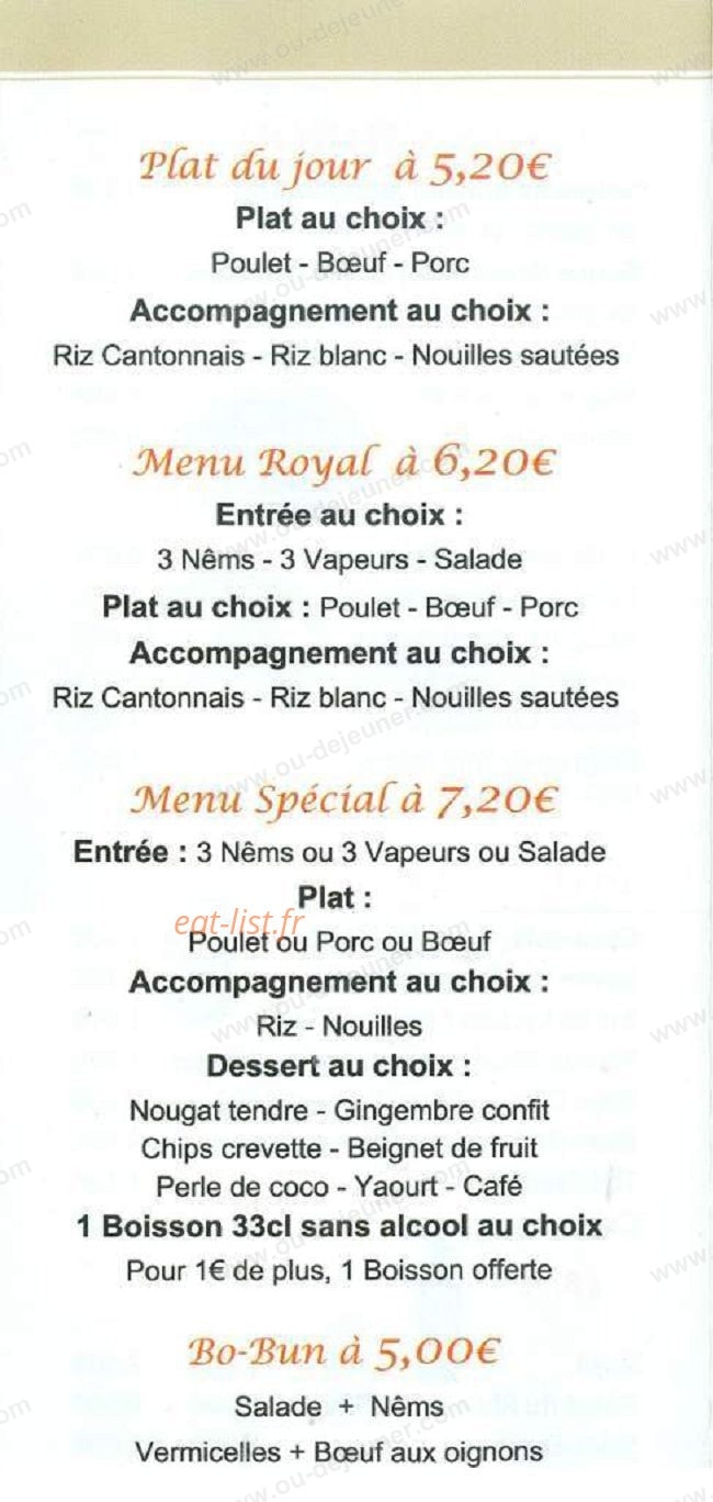 Zhang's Gourmets — carte page 5