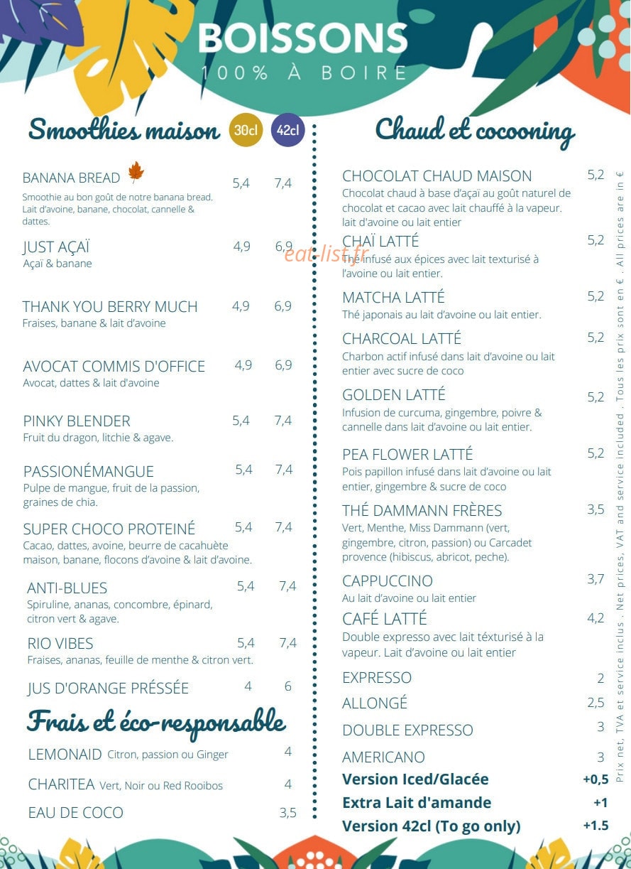 Açaï & You — carte page 4