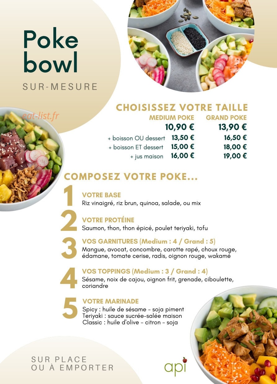 Api Poke bowl — carte page 2