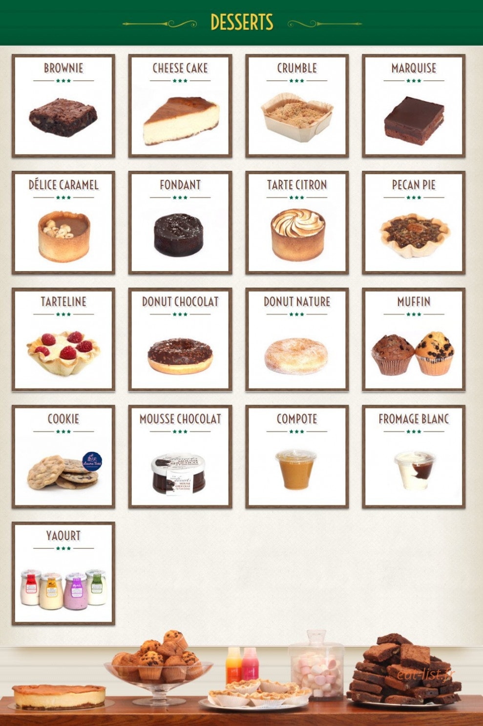Bagels and Brownies — carte page 2