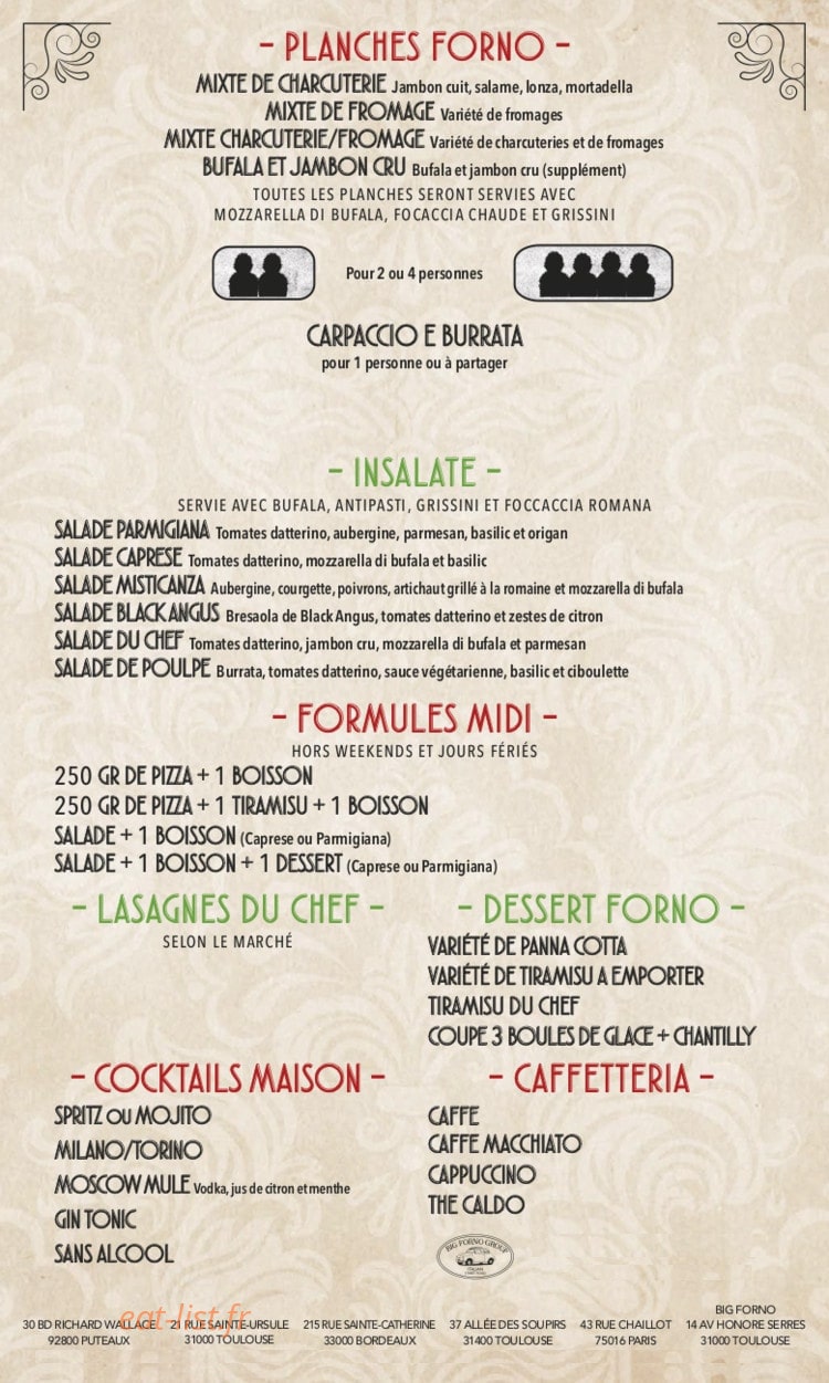 Big Forno Gusto — carte page 2