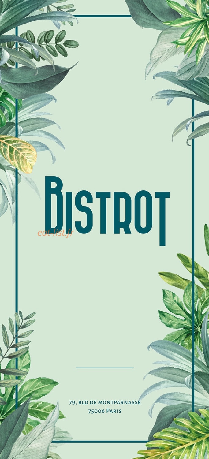 Bistrot Pia — carte page 1