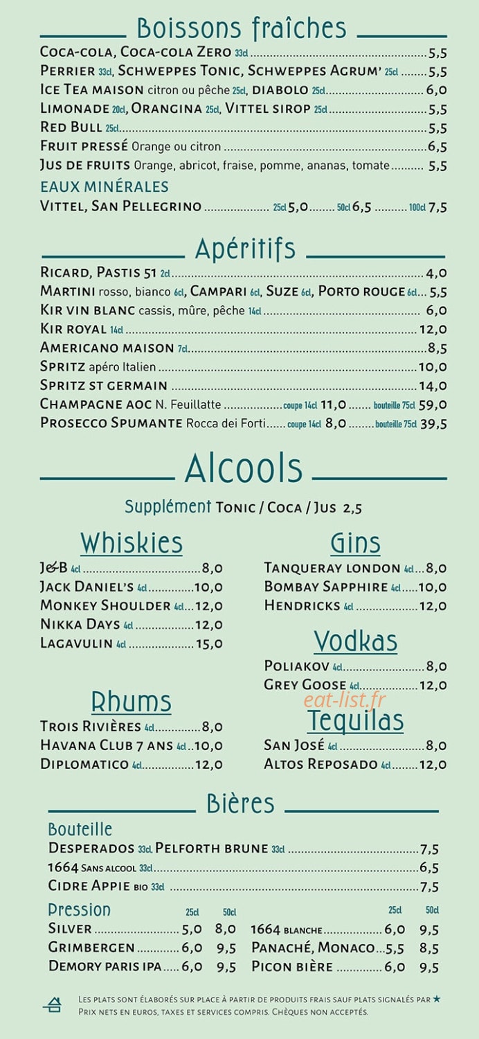 Bistrot Pia — carte page 5