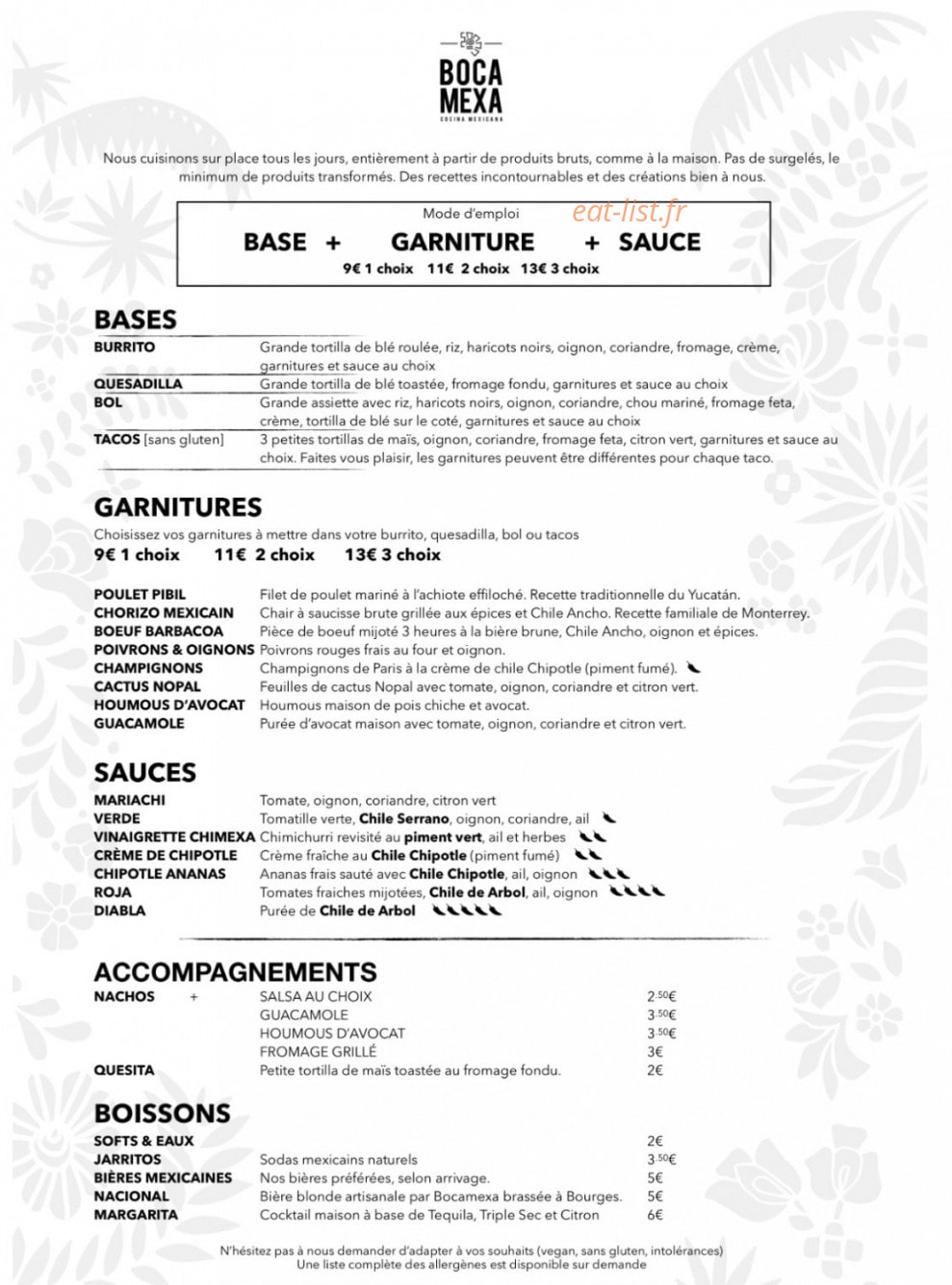 Bocamexa — carte page 1