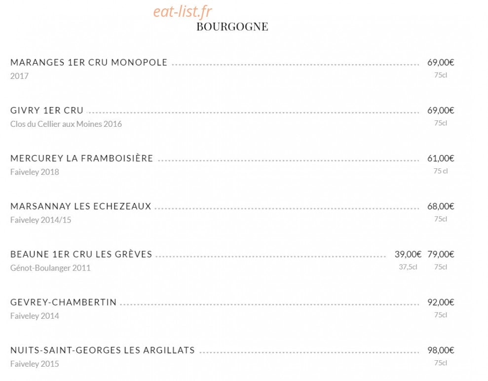 Brasserie Lipp — carte page 15