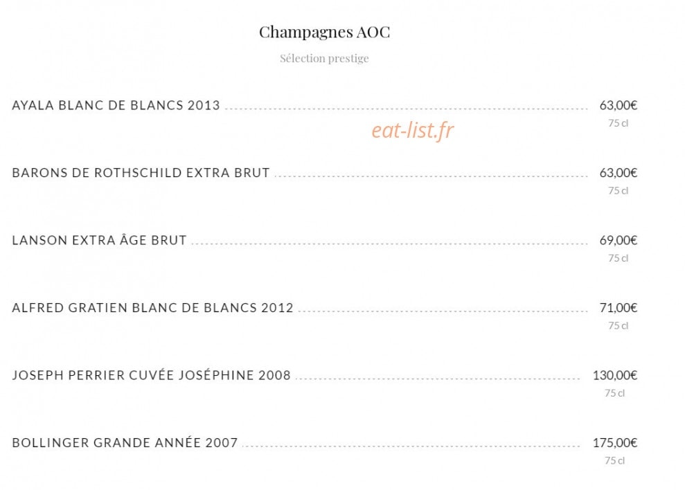 Brasserie Lipp — carte page 8