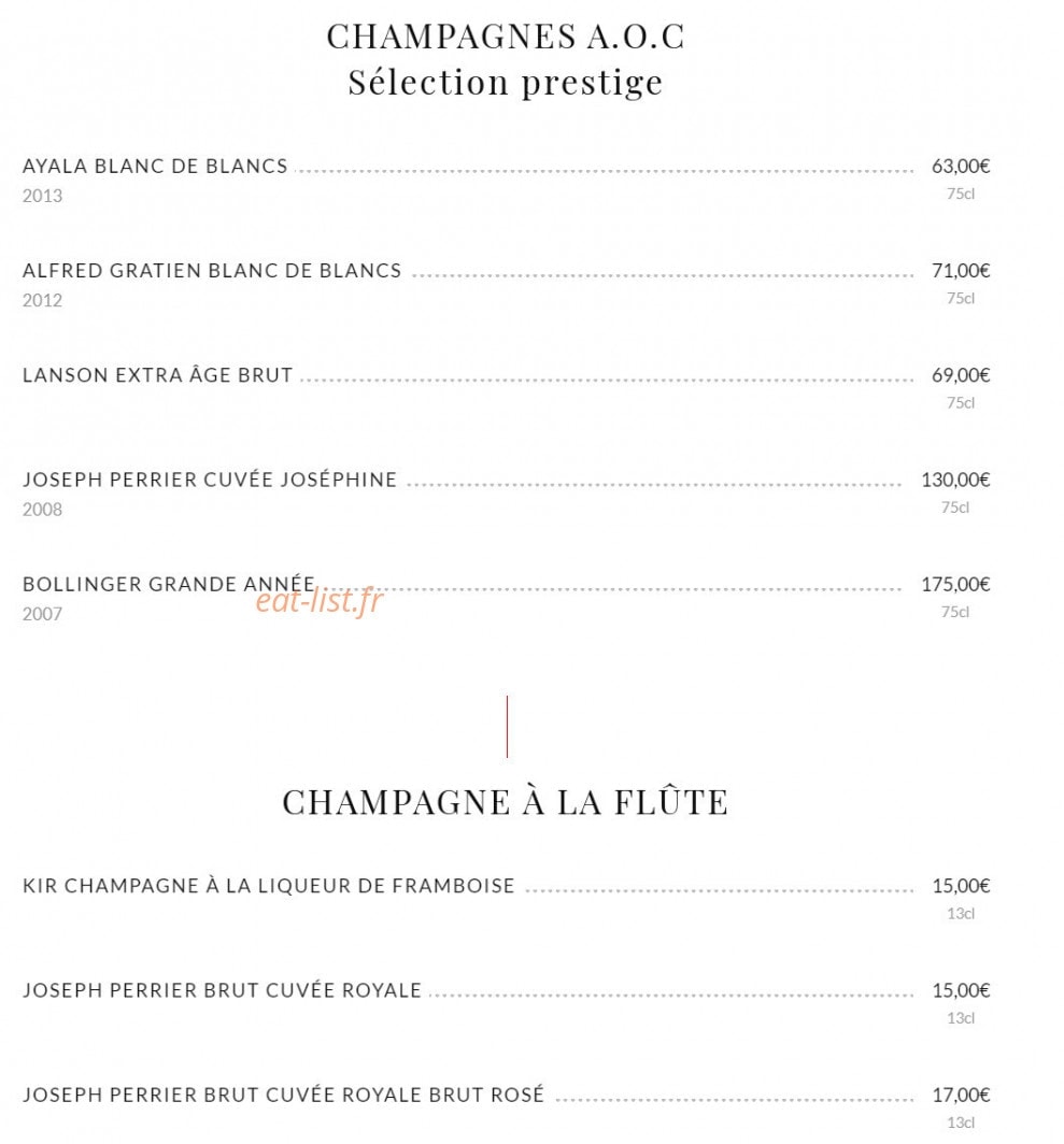Brasserie Lipp — carte page 19