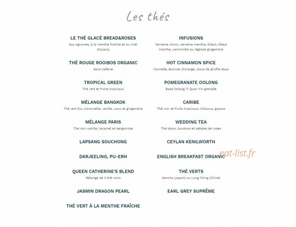 Bread & Roses — carte page 8