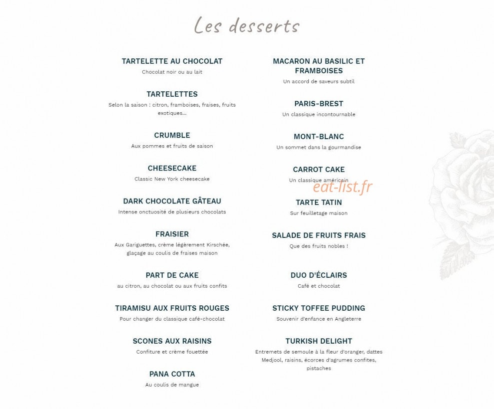 Bread & Roses — carte page 6
