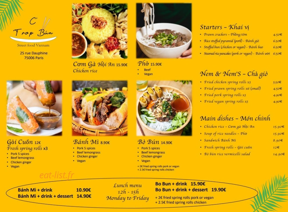 C' Trop Bun — carte page 3
