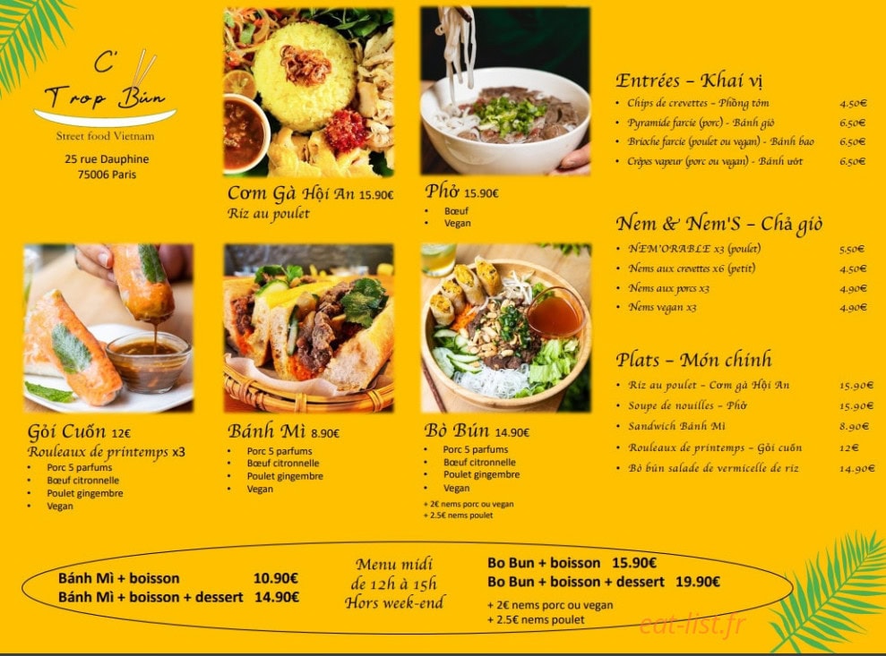 C' Trop Bun — carte page 1