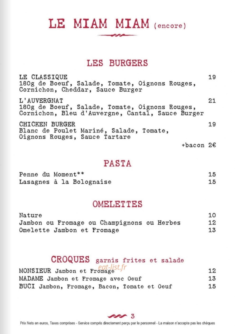 Café de Buci — carte page 4