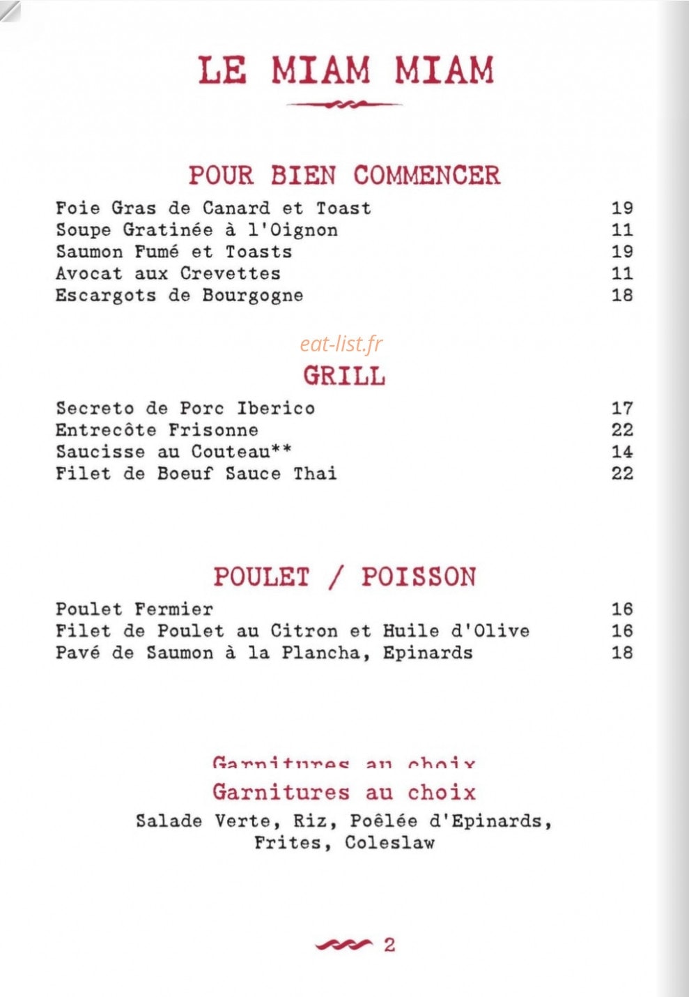 Café de Buci — carte page 3
