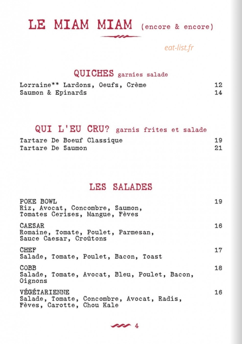 Café de Buci — carte page 5
