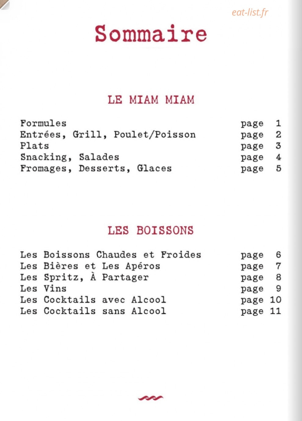 Café de Buci — carte page 1