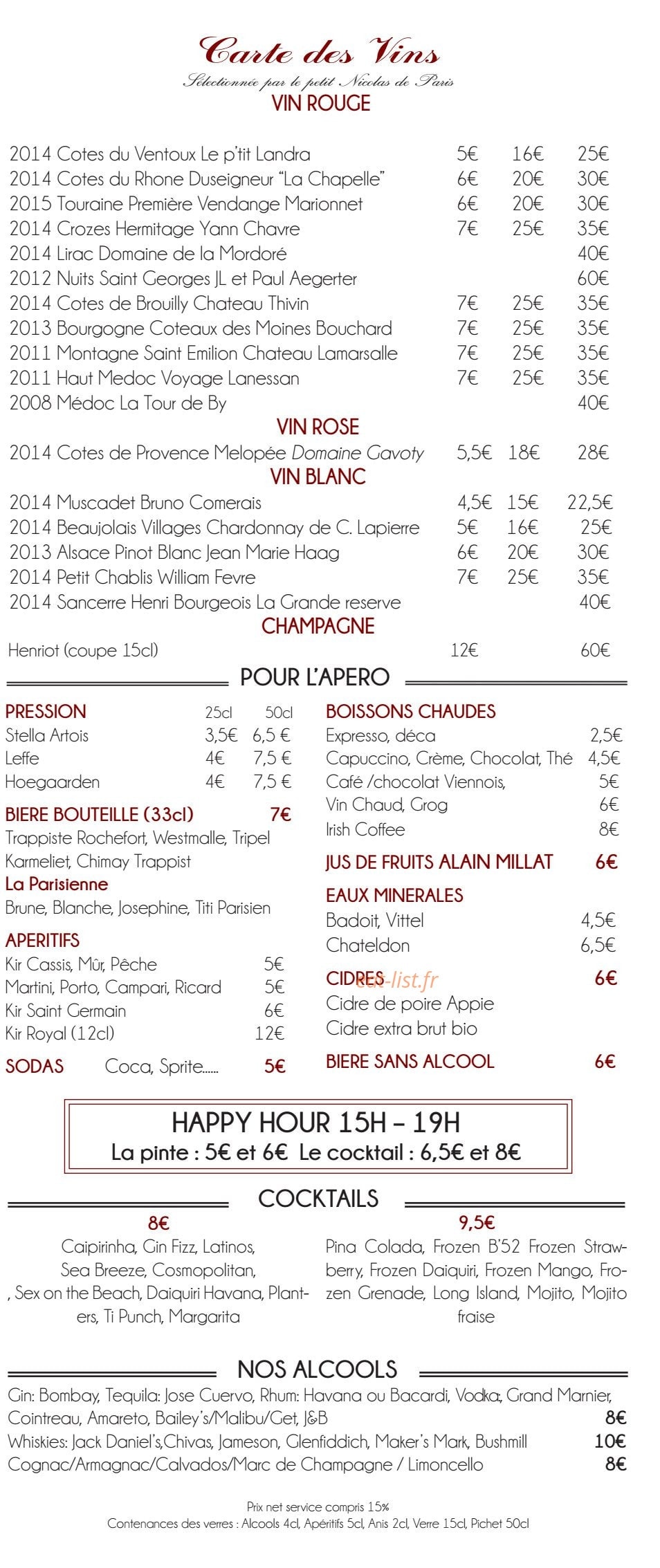 Café latin — carte page 3