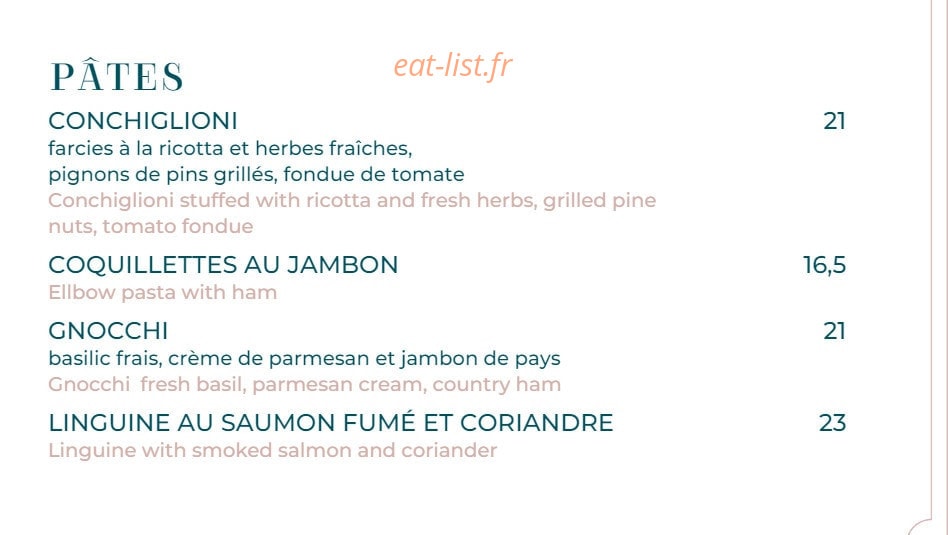 Café Louise — carte page 3