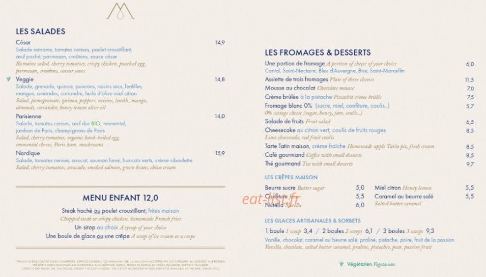 Café Madame — carte page 4