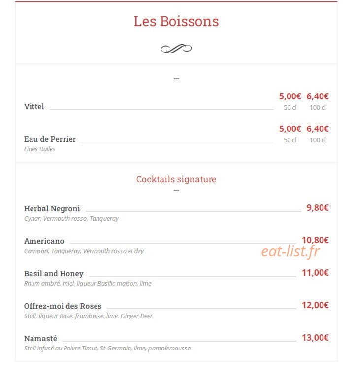 Café Montparnasse — carte page 7