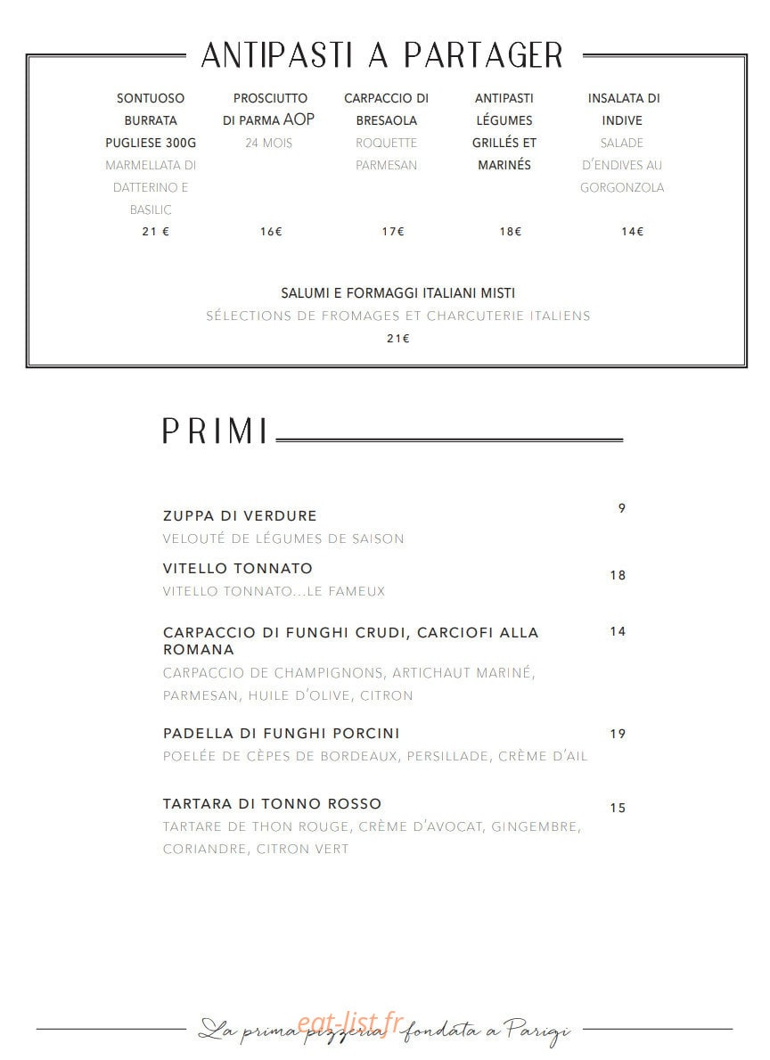 Chez Bartolo — carte page 3