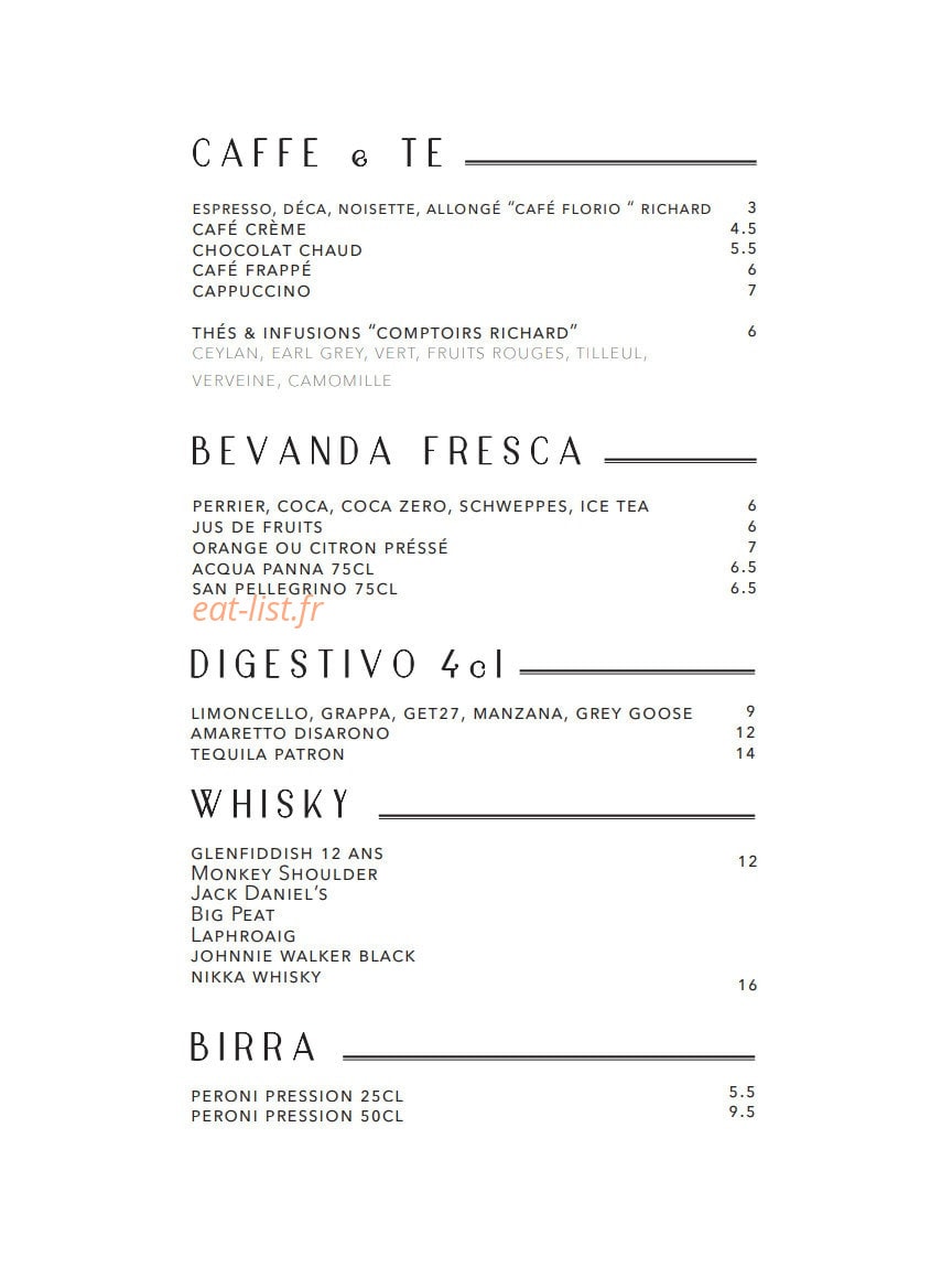 Chez Bartolo — carte page 8