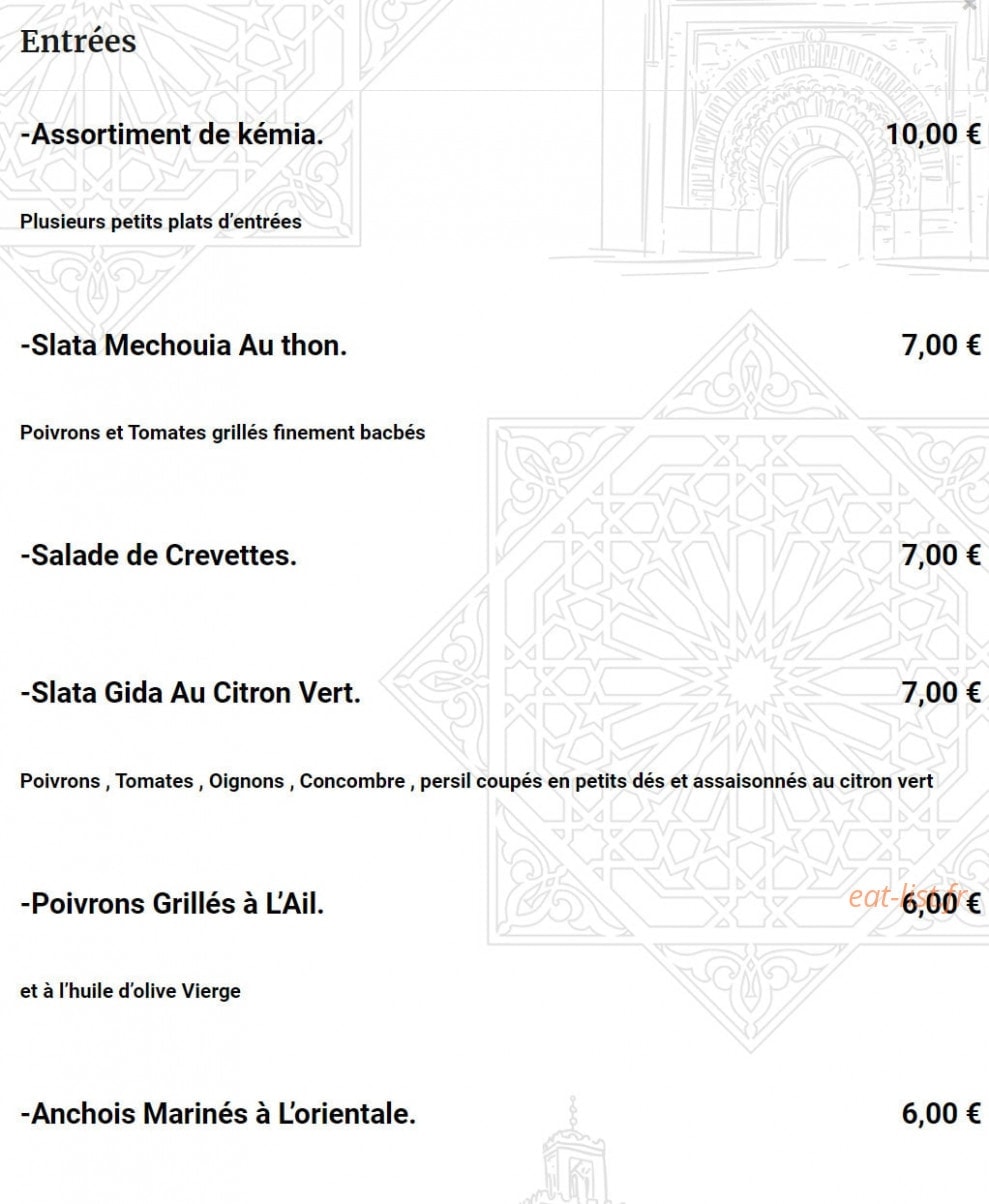 Chez Bébert — carte page 1