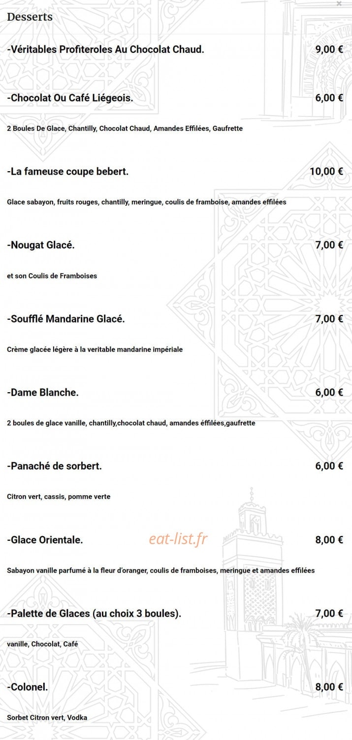 Chez Bébert — carte page 4