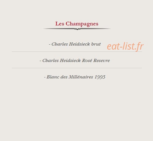 Chez Fernand — carte page 9