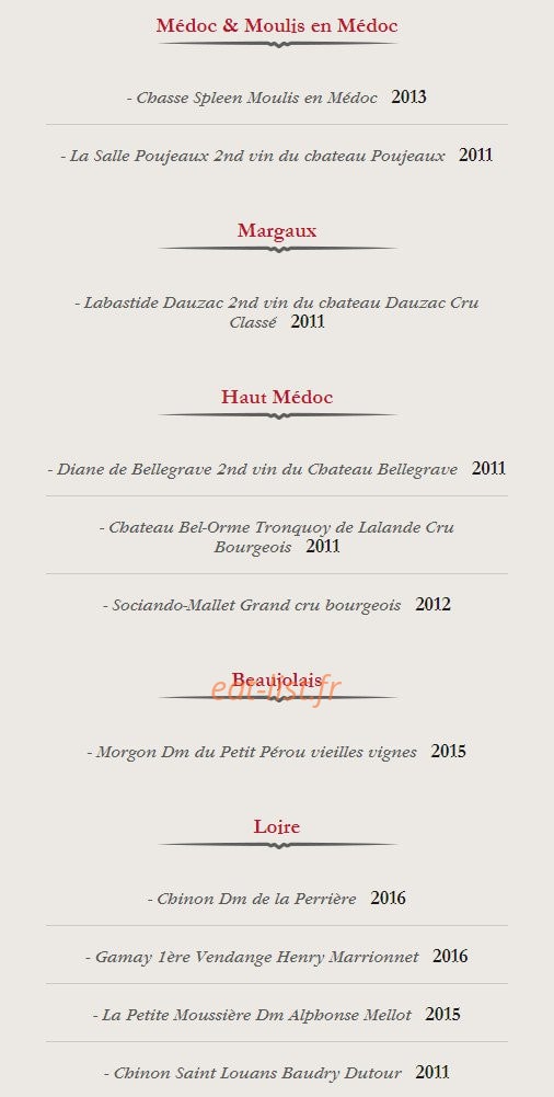 Chez Fernand — carte page 5