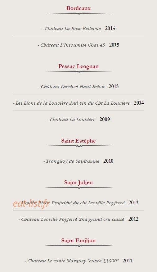 Chez Fernand — carte page 4