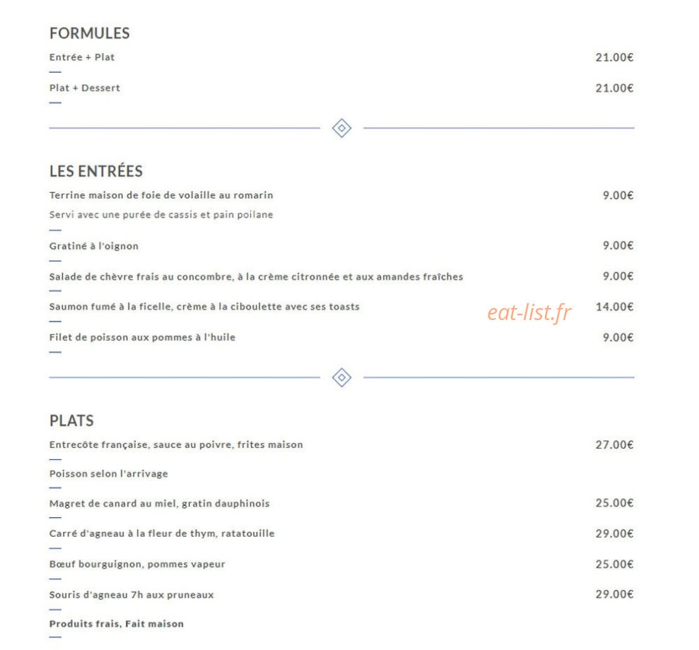 Chez Julien — carte page 1