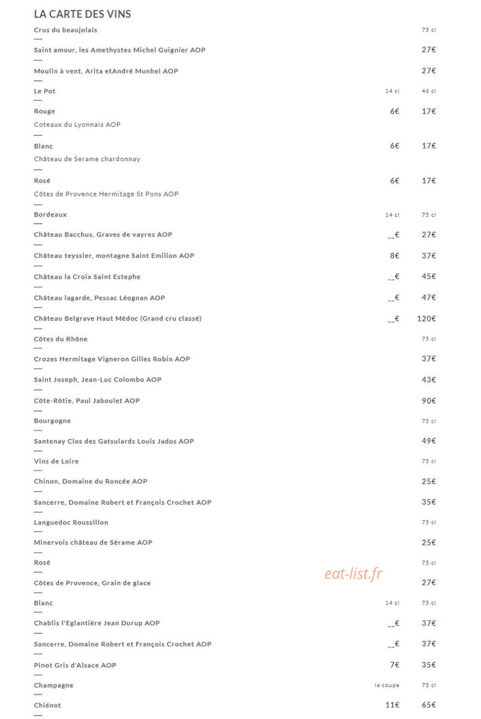 Chez Julien — carte page 3