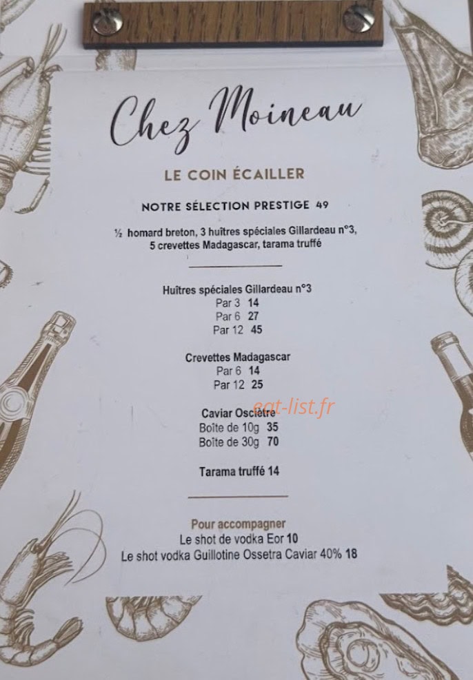 Chez Moineau — carte page 2
