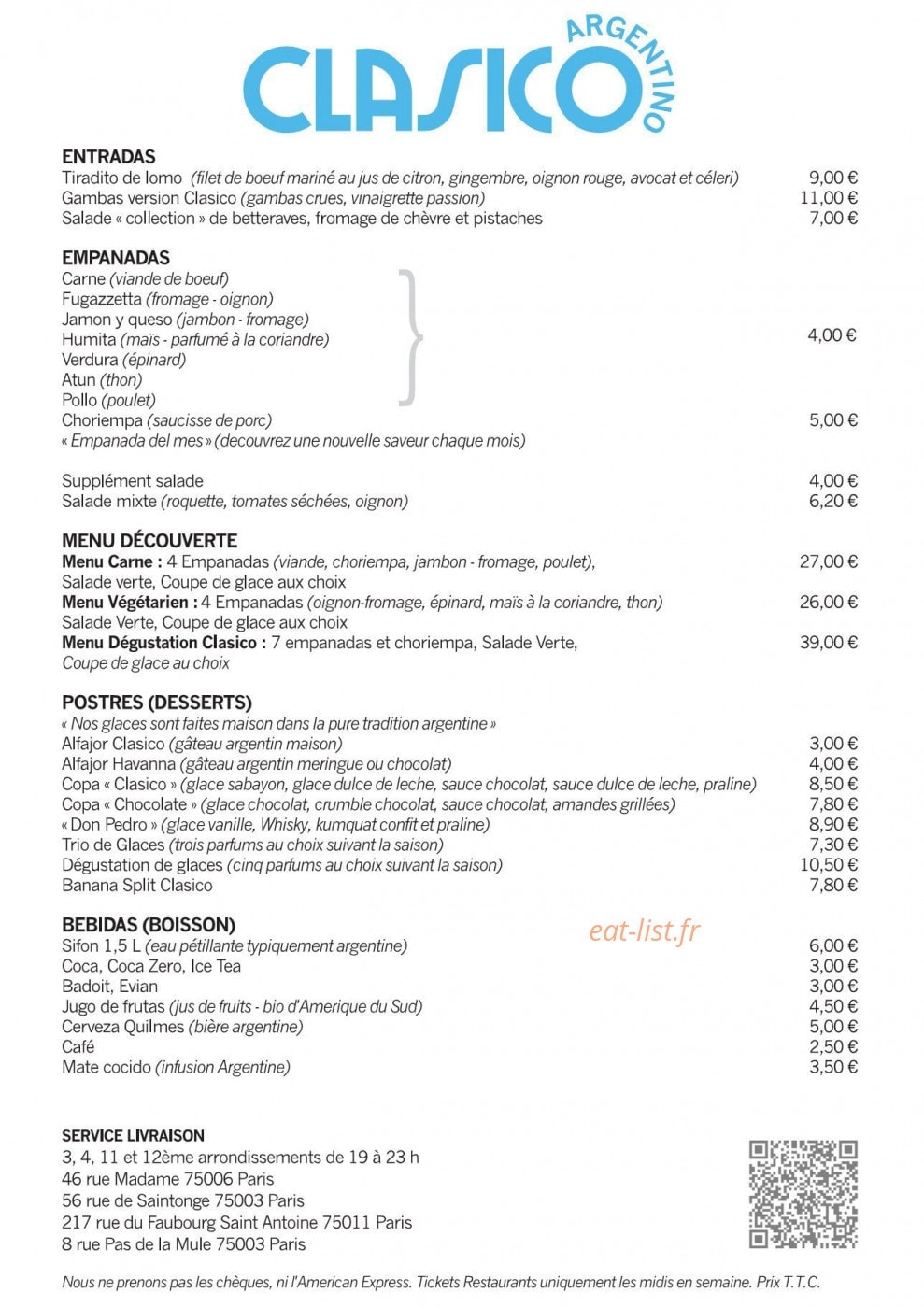 Clasico Argentino — carte page 1