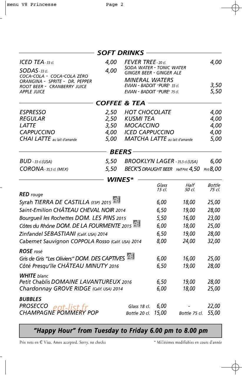 Coffee Parisien — carte page 2