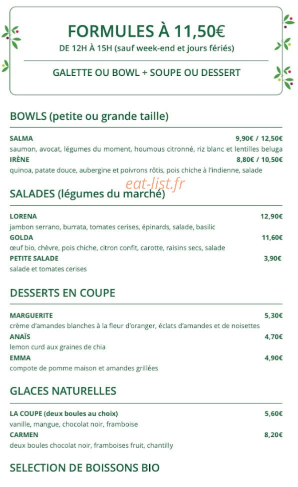 Crêperie Chez Germain — carte page 2
