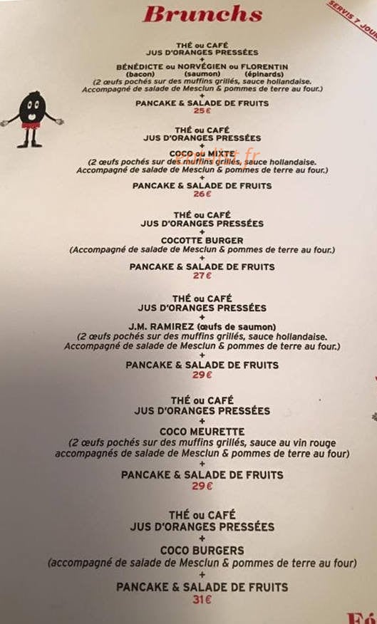Eggs & co — carte page 2