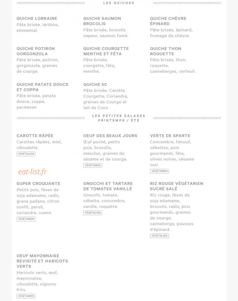 Eric kayser — carte page 2