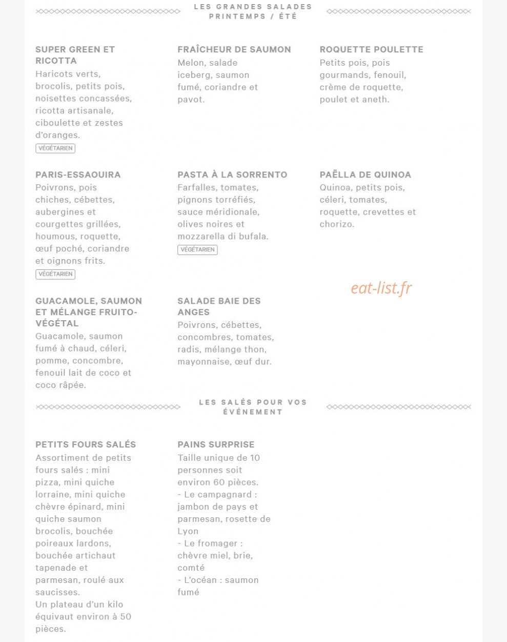 Eric kayser — carte page 3