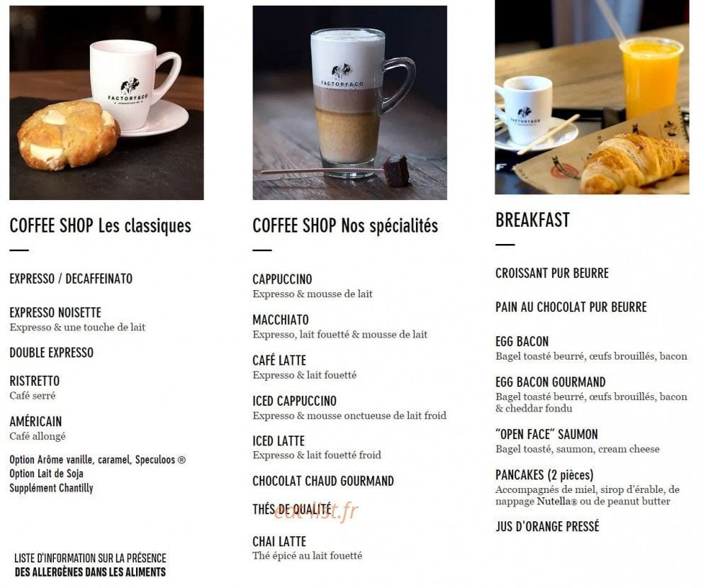 Factory & Co Odéon — carte page 4