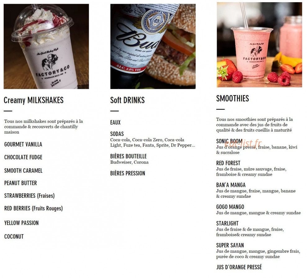 Factory & Co Odéon — carte page 3