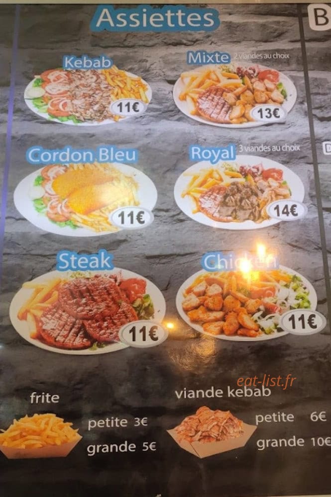 Fresh Kebab — carte page 1